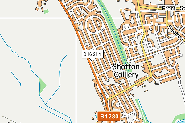 DH6 2HY map - OS VectorMap District (Ordnance Survey)