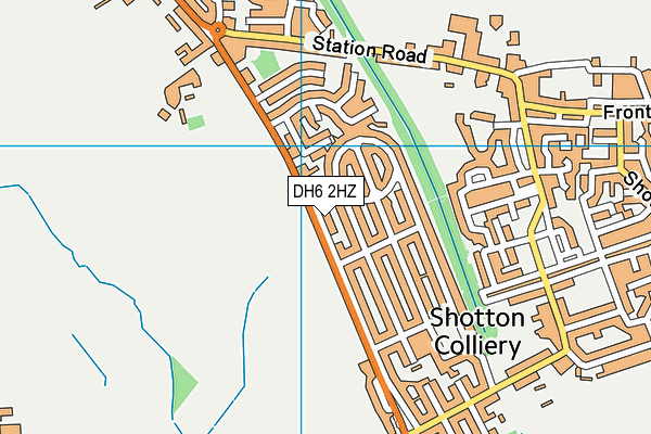 DH6 2HZ map - OS VectorMap District (Ordnance Survey)