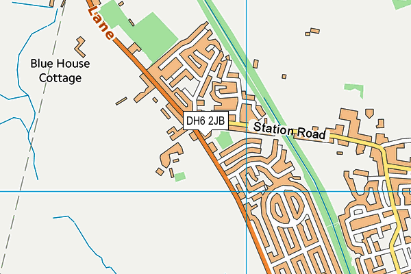 DH6 2JB map - OS VectorMap District (Ordnance Survey)