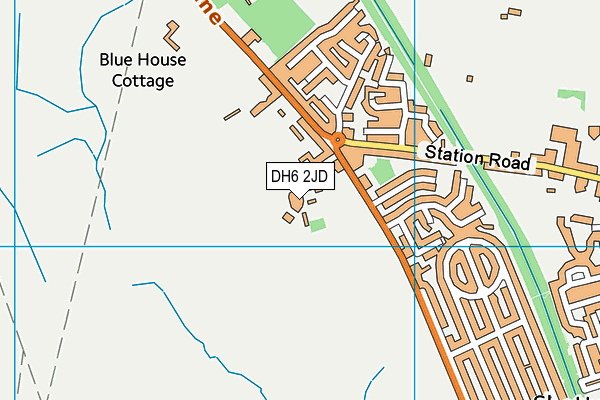 DH6 2JD map - OS VectorMap District (Ordnance Survey)