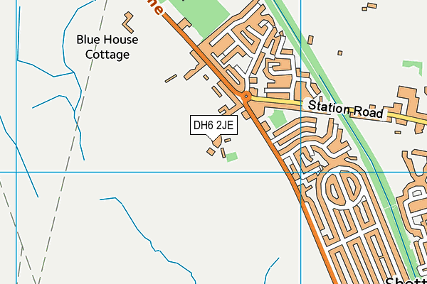 DH6 2JE map - OS VectorMap District (Ordnance Survey)