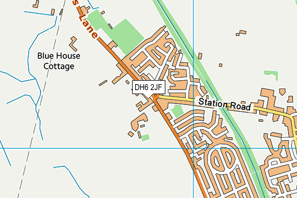 DH6 2JF map - OS VectorMap District (Ordnance Survey)
