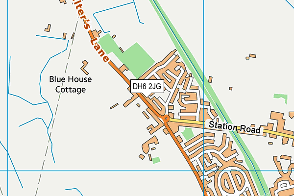 DH6 2JG map - OS VectorMap District (Ordnance Survey)