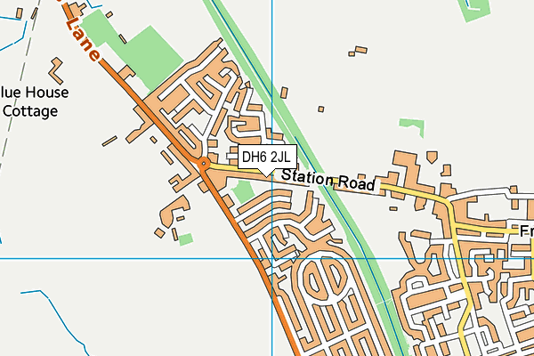 DH6 2JL map - OS VectorMap District (Ordnance Survey)