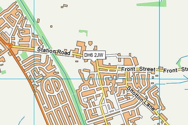 DH6 2JW map - OS VectorMap District (Ordnance Survey)