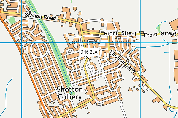 DH6 2LA map - OS VectorMap District (Ordnance Survey)