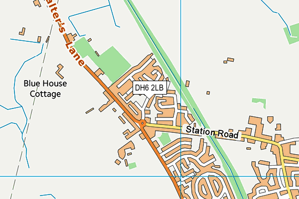 DH6 2LB map - OS VectorMap District (Ordnance Survey)
