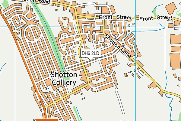 DH6 2LD map - OS VectorMap District (Ordnance Survey)