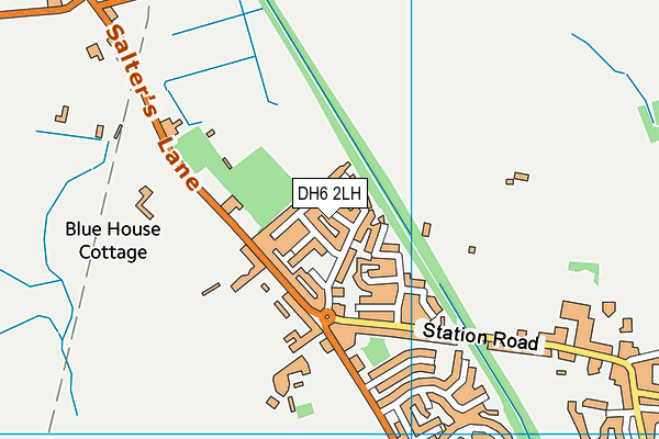 DH6 2LH map - OS VectorMap District (Ordnance Survey)