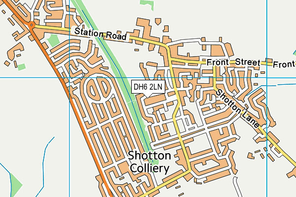 DH6 2LN map - OS VectorMap District (Ordnance Survey)