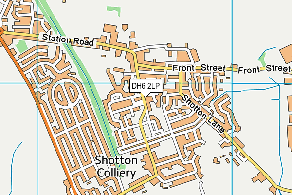 DH6 2LP map - OS VectorMap District (Ordnance Survey)