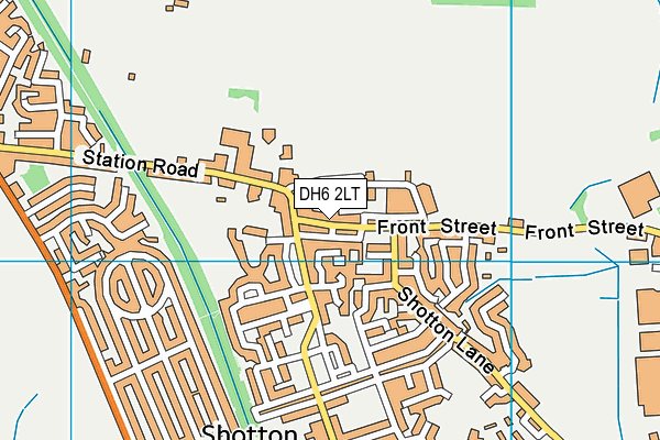 DH6 2LT map - OS VectorMap District (Ordnance Survey)