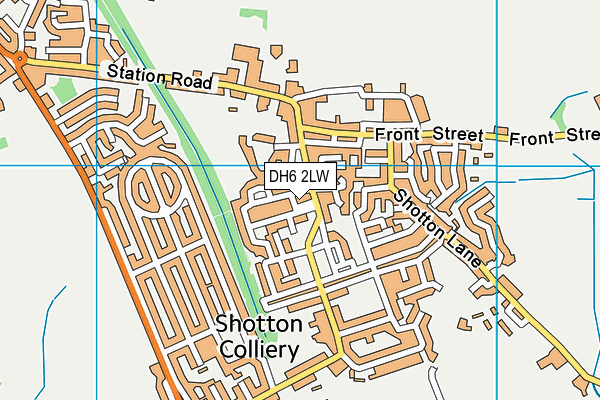 DH6 2LW map - OS VectorMap District (Ordnance Survey)