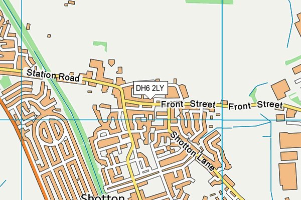 DH6 2LY map - OS VectorMap District (Ordnance Survey)