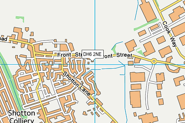 DH6 2NE map - OS VectorMap District (Ordnance Survey)