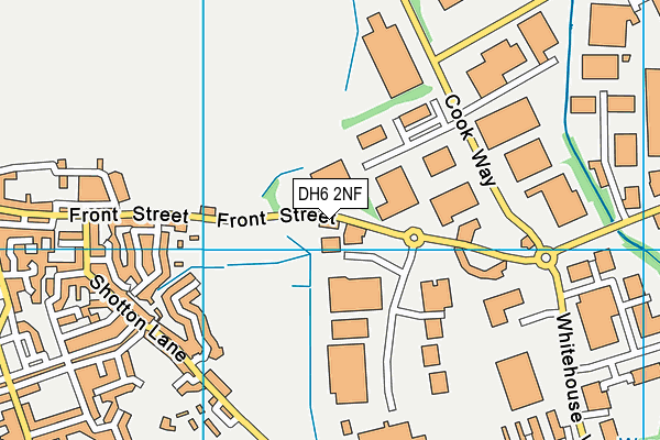 DH6 2NF map - OS VectorMap District (Ordnance Survey)
