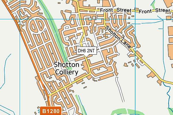 DH6 2NT map - OS VectorMap District (Ordnance Survey)