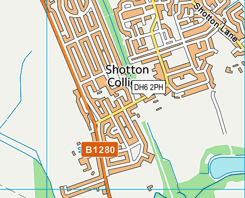 DH6 2PH map - OS VectorMap District (Ordnance Survey)