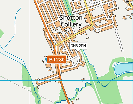 DH6 2PN map - OS VectorMap District (Ordnance Survey)