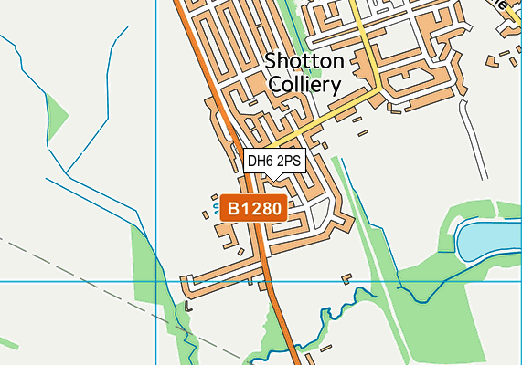 DH6 2PS map - OS VectorMap District (Ordnance Survey)