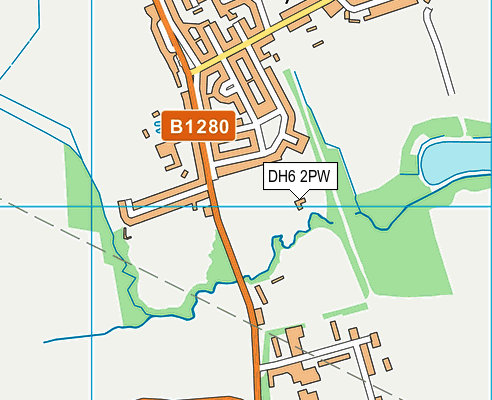 DH6 2PW map - OS VectorMap District (Ordnance Survey)