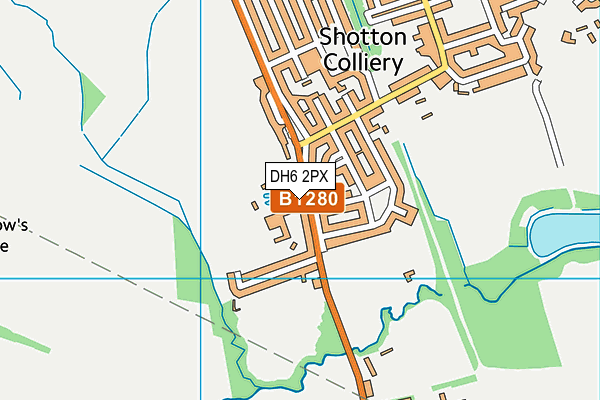 DH6 2PX map - OS VectorMap District (Ordnance Survey)