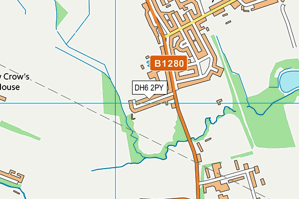 DH6 2PY map - OS VectorMap District (Ordnance Survey)