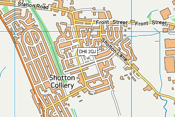 DH6 2QJ map - OS VectorMap District (Ordnance Survey)