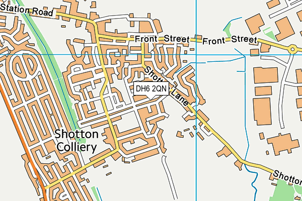 DH6 2QN map - OS VectorMap District (Ordnance Survey)