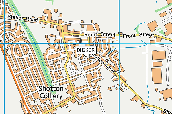 DH6 2QR map - OS VectorMap District (Ordnance Survey)