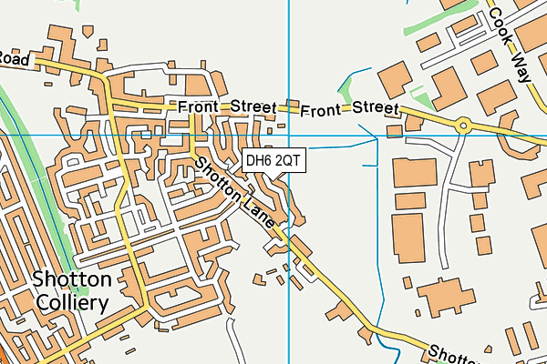 DH6 2QT map - OS VectorMap District (Ordnance Survey)