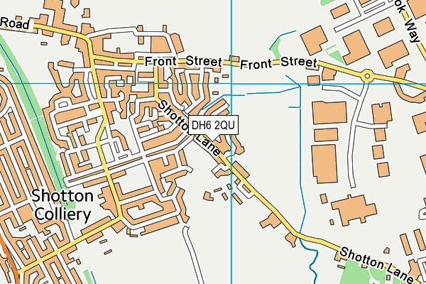 DH6 2QU map - OS VectorMap District (Ordnance Survey)