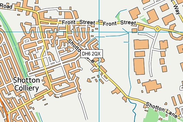 DH6 2QX map - OS VectorMap District (Ordnance Survey)