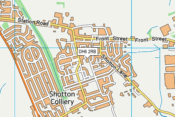 DH6 2RB map - OS VectorMap District (Ordnance Survey)