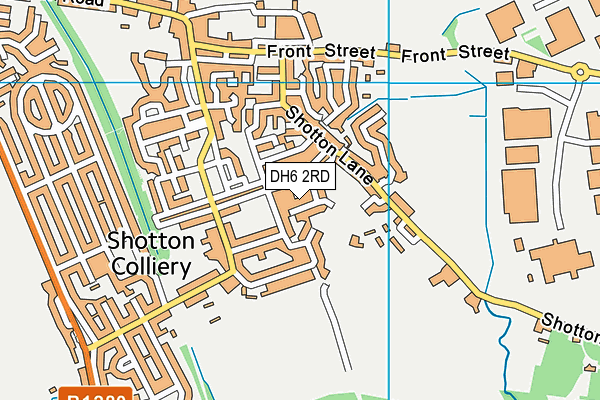 DH6 2RD map - OS VectorMap District (Ordnance Survey)