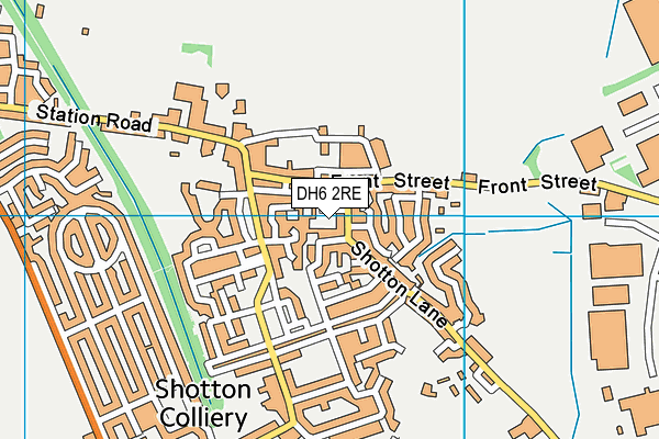 DH6 2RE map - OS VectorMap District (Ordnance Survey)