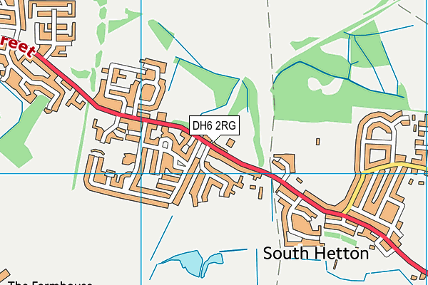 DH6 2RG map - OS VectorMap District (Ordnance Survey)