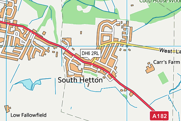 DH6 2RL map - OS VectorMap District (Ordnance Survey)