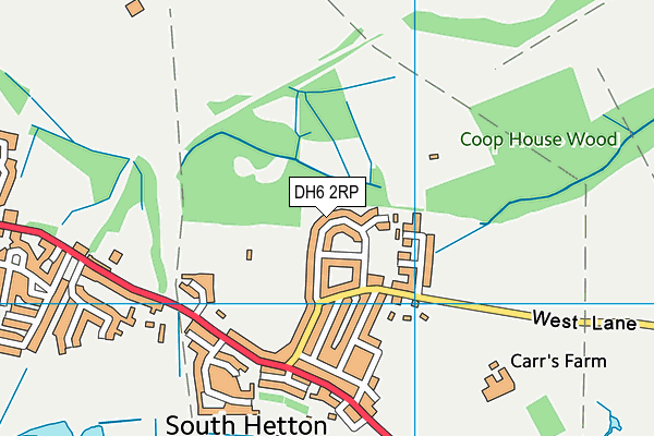 DH6 2RP map - OS VectorMap District (Ordnance Survey)