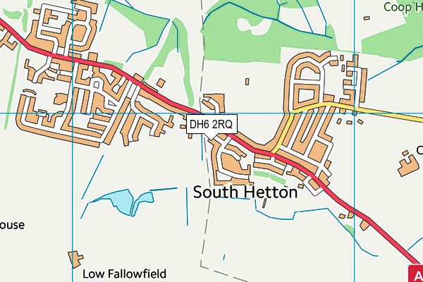 DH6 2RQ map - OS VectorMap District (Ordnance Survey)