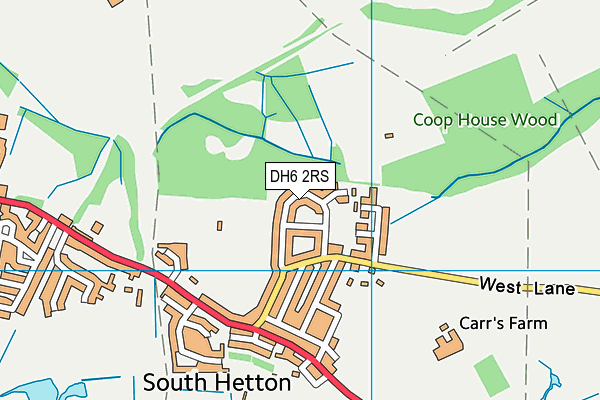 DH6 2RS map - OS VectorMap District (Ordnance Survey)