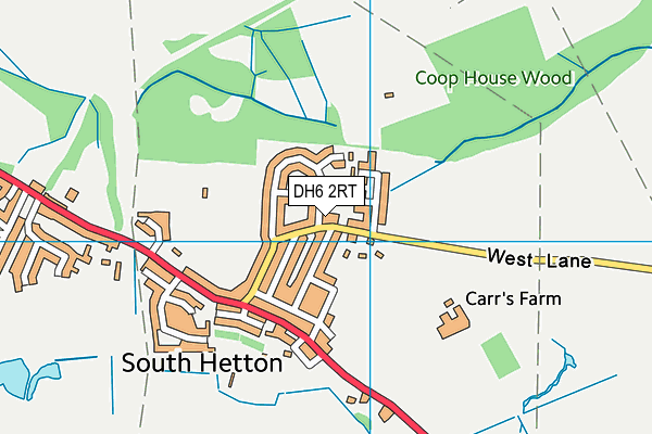 DH6 2RT map - OS VectorMap District (Ordnance Survey)