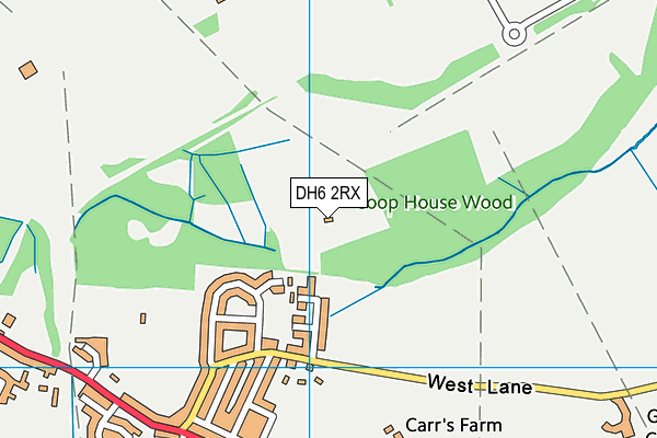 DH6 2RX map - OS VectorMap District (Ordnance Survey)