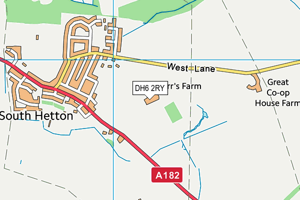 DH6 2RY map - OS VectorMap District (Ordnance Survey)