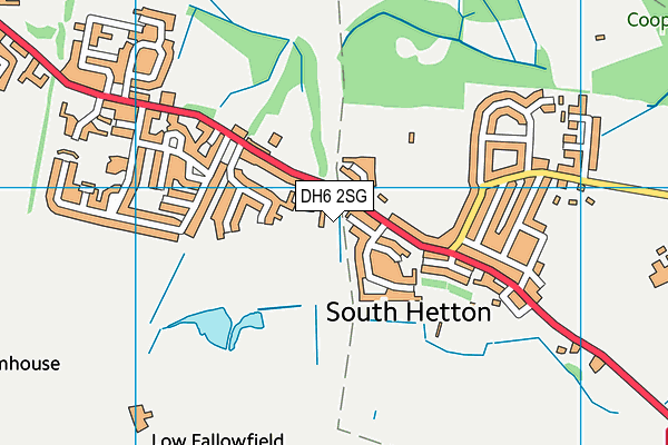 DH6 2SG map - OS VectorMap District (Ordnance Survey)