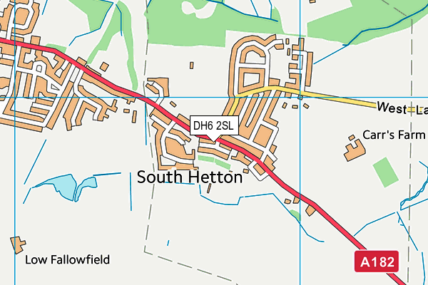 DH6 2SL map - OS VectorMap District (Ordnance Survey)