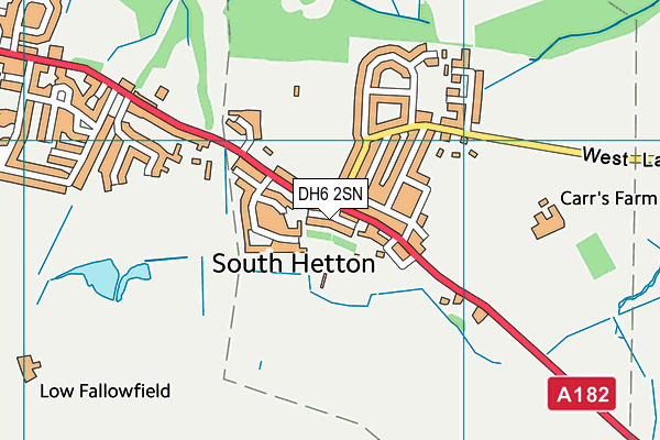 DH6 2SN map - OS VectorMap District (Ordnance Survey)