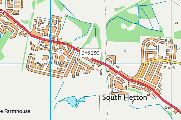 DH6 2SQ map - OS VectorMap District (Ordnance Survey)