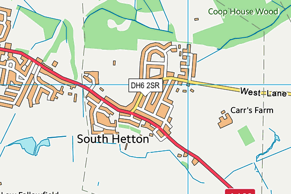 DH6 2SR map - OS VectorMap District (Ordnance Survey)