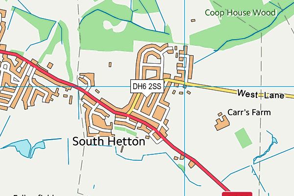 DH6 2SS map - OS VectorMap District (Ordnance Survey)